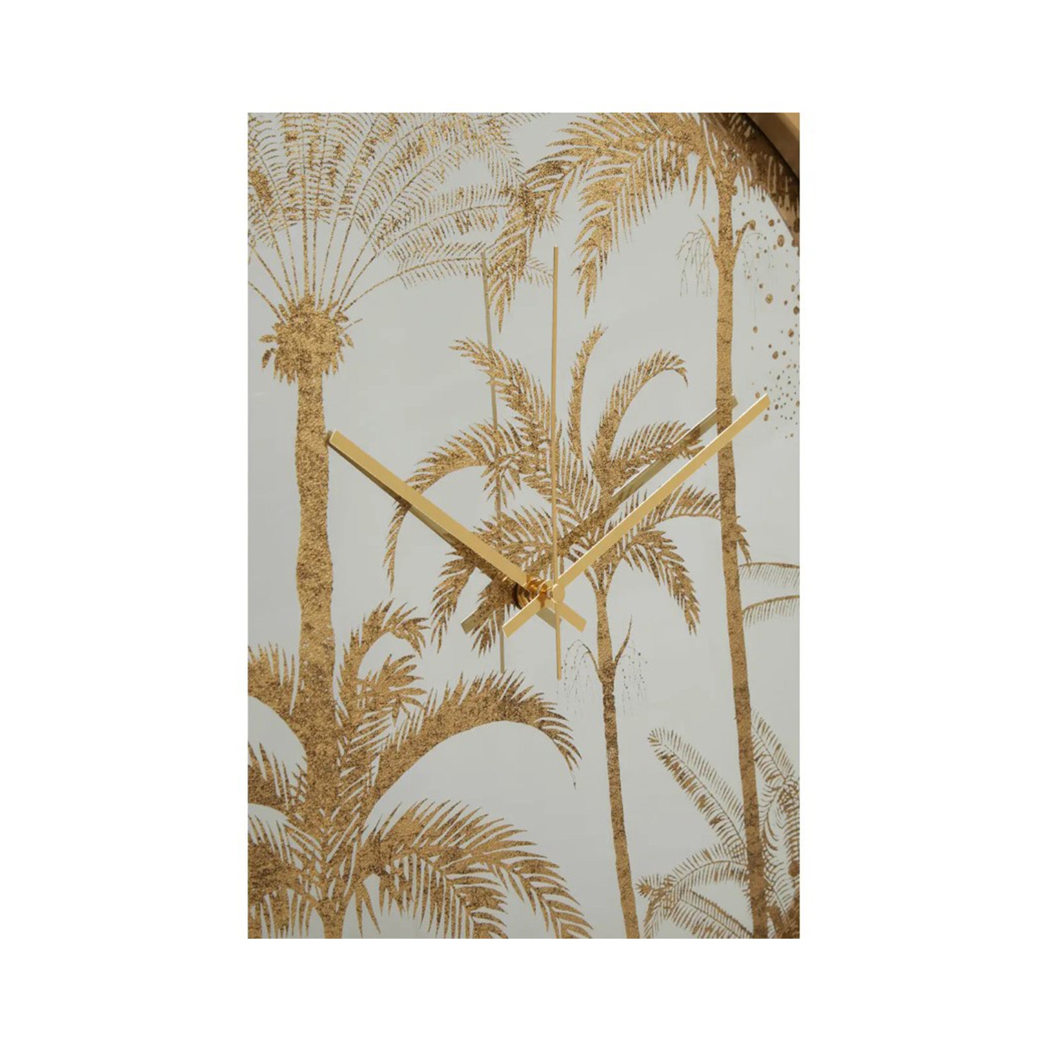 Gold Botanical Plam Clock